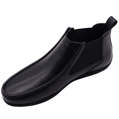 2021新款高帮休闲皮鞋百搭纯色男