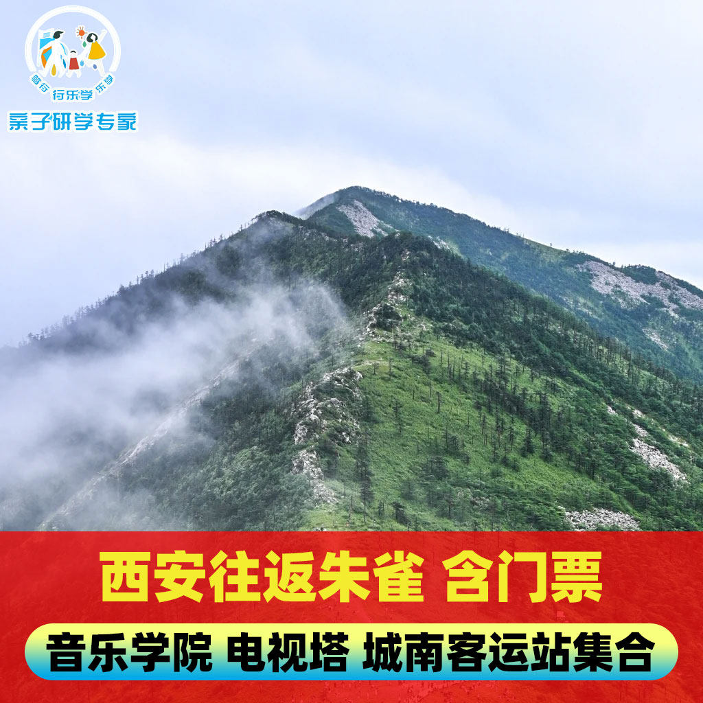 【西安周边游】朱雀森林公园一日游/亲子踏青/森林氧吧赏飞瀑草甸