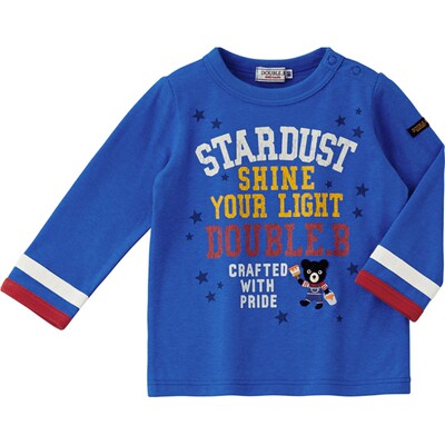 MIKIHOUSE儿童T恤男童女童小星星与小黑熊绘画主题T恤DoubleB