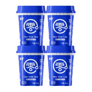 【顺丰包邮】真零0添加蔗糖0代糖0脂肪B420酸奶420g*4桶代餐低温