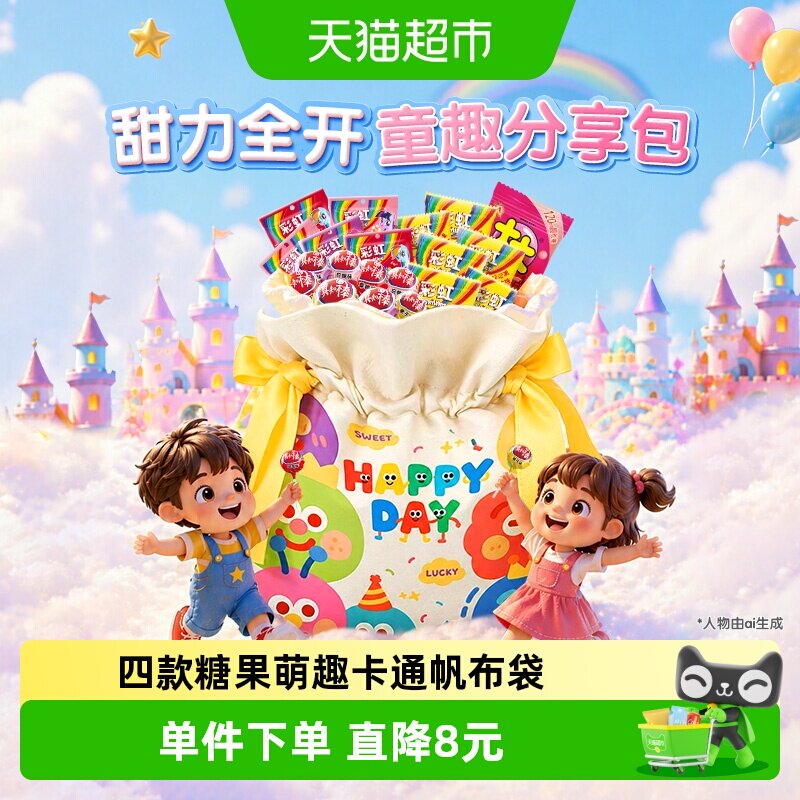 彩虹糖童趣软糖分享包255g图片