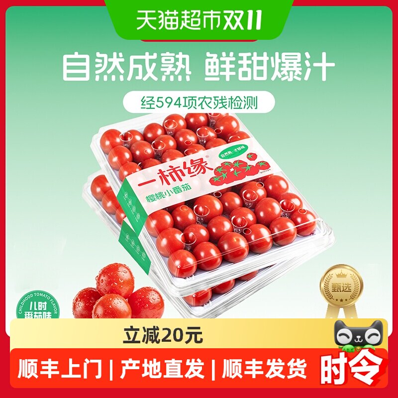 一柿缘樱桃单粒小番茄 水果西红柿生吃 酸甜爆汁自然成熟产地直发