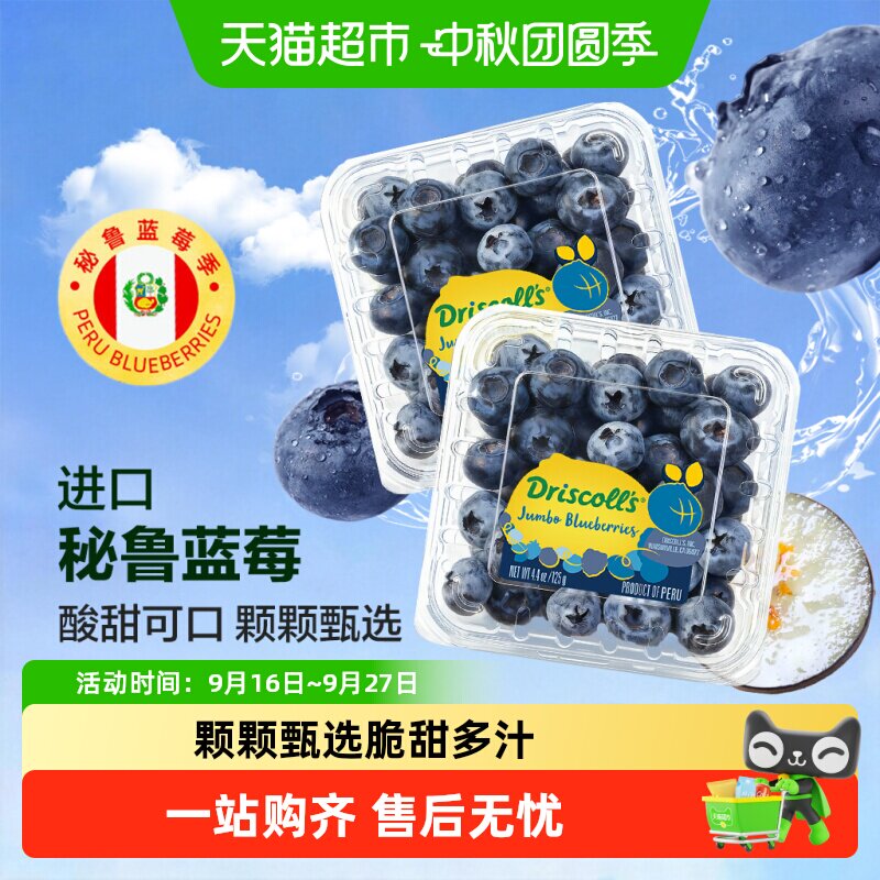 猫超臻选秘鲁进口大果蓝莓鲜果