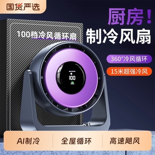 壁挂式 壁挂风扇免打孔厨房专用电风扇壁扇2025新款 厕所循环小风扇