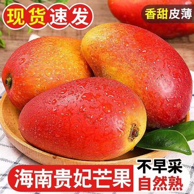 海南贵妃芒9斤新鲜芒果水果当季树上熟红金龙辣椒甜心芒大果整箱