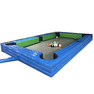 真人版斯诺克台球桌上脚踢租赁充气趣味运运动会足球游戏互动气模