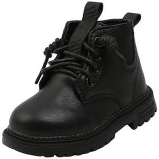 秋冬季女宝宝学步1一3岁儿童鞋马丁靴英伦风男童单靴加绒软底鞋子