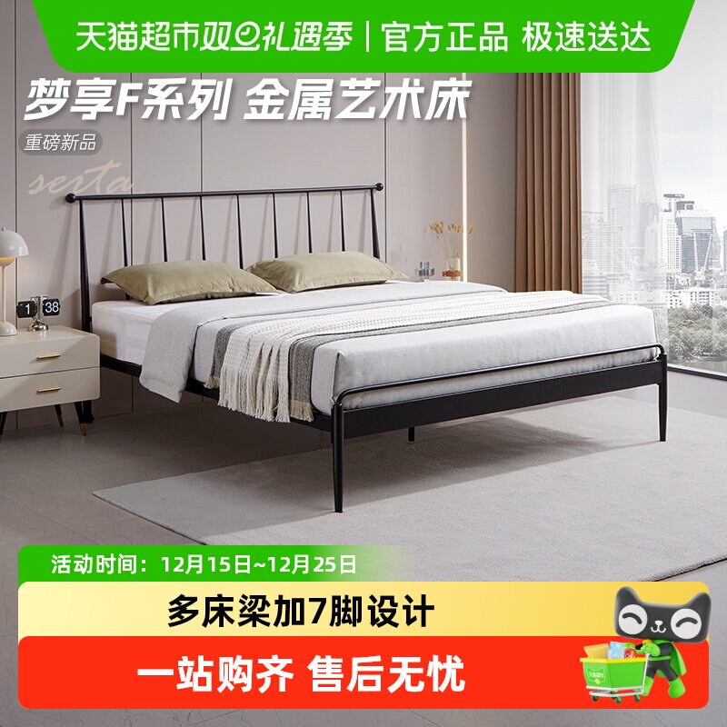 舒达铁艺床双人床现代简约法式