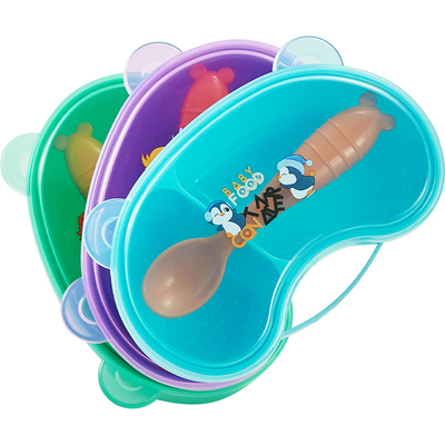 儿童辅食碗带勺子餐具套装
