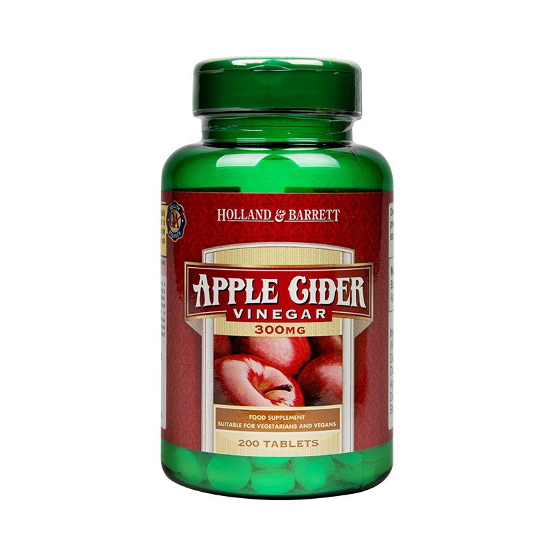 英国HB荷柏瑞苹果醋片成人女士果胶营养提升自护力官方正品200片
