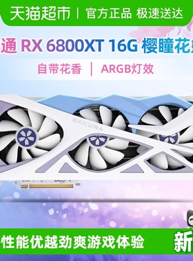 盈通RX6800XT16G樱瞳花嫁二次元显卡6热管散热沉浸式游戏体验