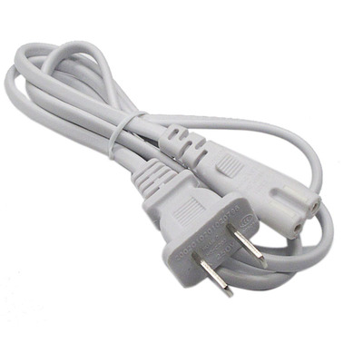 8八字电源线双孔TCL音响电视显示器PS4小台灯充电器线两孔2芯通用