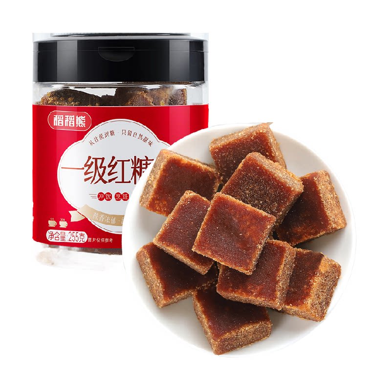 稻稻熊一级红糖块255g图片