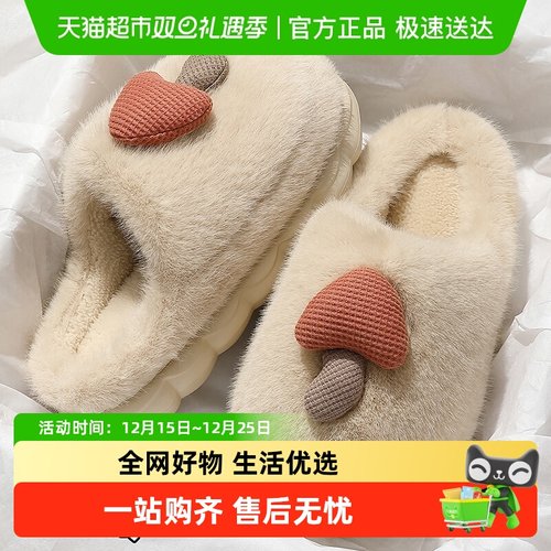 FZT踩屎感卡通女士秋冬棉拖鞋