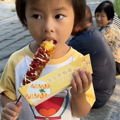 网红七彩脆皮棒棒鸡油炸香脆鸡肉串夜市美食油炸锅小吃摆摊车机器