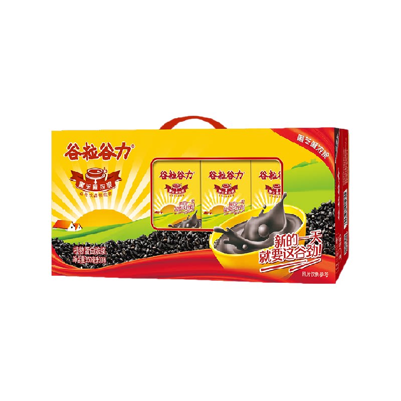 谷粒谷力黑芝麻风味牛奶早餐儿童饮品谷物谷粒浓浆整箱
