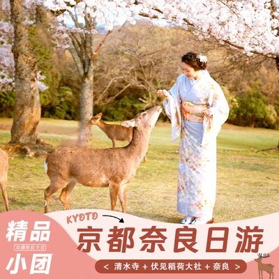 【9人团】日本旅游大阪京都奈良一日游小鹿清水寺伏见稻荷大社