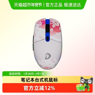 达尔优LM129三模无线RGB鼠标电竞办公台式电脑笔记本办公鼠标