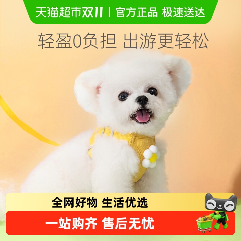 狗狗春夏透气外出牵引绳背心式遛狗遛猫绳比熊胸背小型犬宠物