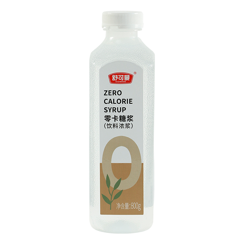 舒可曼零卡糖浆800g赤藓糖醇控糖0卡代白糖果茶柠檬茶奶茶店专用