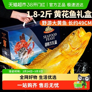 深海大黄鱼海鲜年货礼盒半野生黄花鱼新鲜冷冻过年送礼包