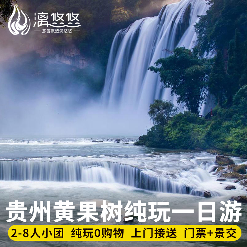 上门接送2-8人小团贵州贵阳黄果树瀑布纯玩一日游跟团游1天安顺
