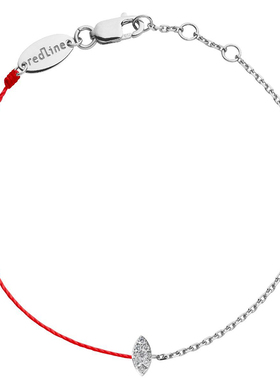 红绳女士克拉圆形钻石手链