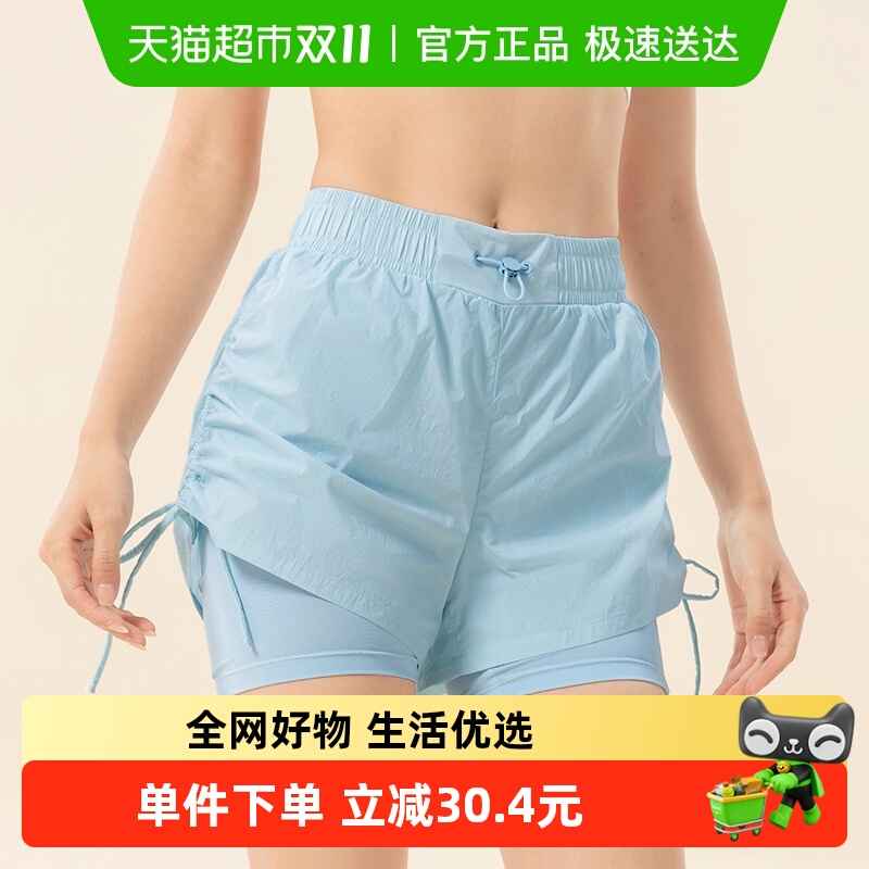 【包邮】361运动短裤女防走光抽绳外穿跑步健身裤夏季瑜伽三分裤