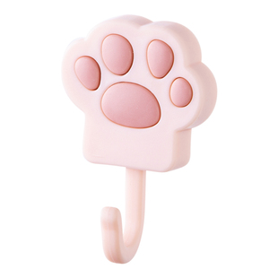 卡通猫爪挂钩强力粘胶钩子无痕可爱贴钩免打孔墙壁粘钩浴室宿舍女