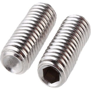 304不锈钢紧定螺丝钉凹端机米内六角无头螺钉基米顶丝M2/M2.5M3M4