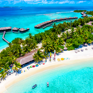 春节不加价马尔代夫4晚喜来登满月岛酒店胡鲁马累旅游2人起订
