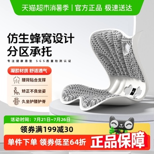 倍立正护腰久坐神器坐垫办公室腰部支撑靠垫人体工学夏天靠背一体
