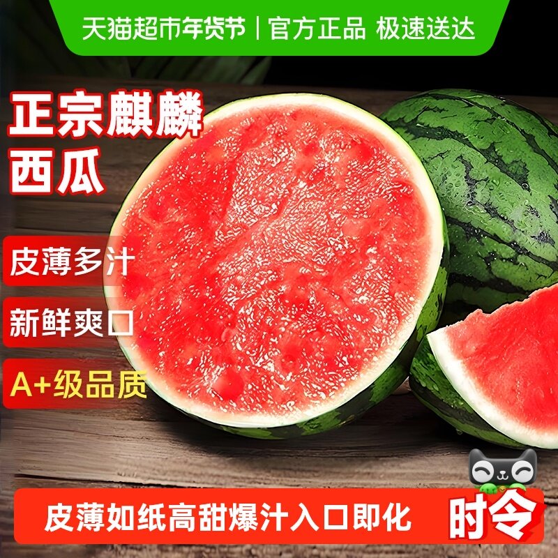 云南麒麟西瓜当季新鲜水果现摘薄皮大西瓜沙瓤有籽甜西瓜正宗,水产肉类/新鲜蔬果/熟食,西瓜,淘宝优惠券,粉丝福利购,淘宝优惠卷