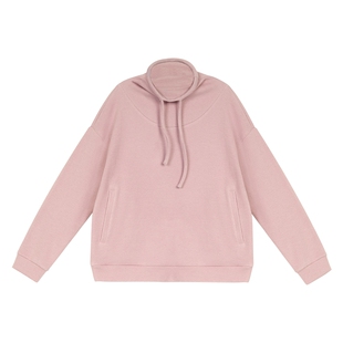 铜牛bless春季 网纹烟囱领女居家上装睡衣长袖衫女VS160