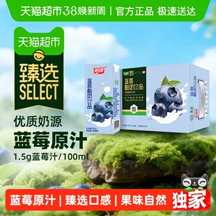 臻选燕塘蓝莓味酸牛奶饮品200ml*16盒早餐营养常温乳酸菌饮料