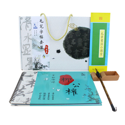 柳体柳公权毛笔字帖水写布套装初学者入门临摹成人儿童初级楷书基本笔画练习基础训练同步教材清水水写练字