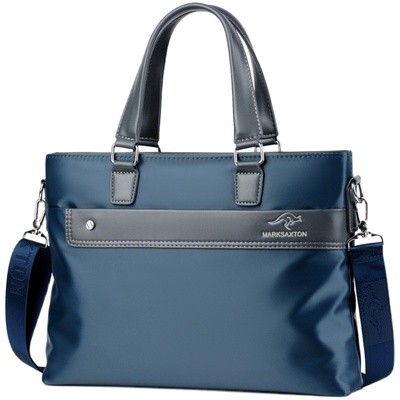 马克尚顿男包单肩斜挎包商务休闲公文包牛津布背包横款男士手提包