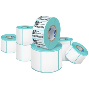 驰腾热敏纸不干胶标签条码打印超市价格服装吊牌贴纸60x40单双排70/80三防药店奶茶价格贴整箱防水不留胶空白