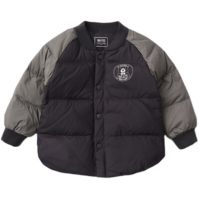 儿童轻便羽绒服棒球领外套冬款