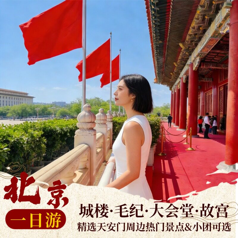 【20人小团】北京一日游天安门城楼故宫大会堂纪念堂导游精讲跟团