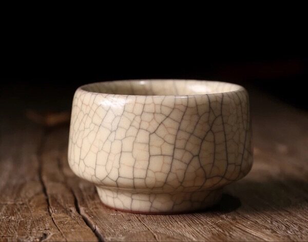 龙泉青瓷叶维德哥窑手工杯传世哥窑茶杯功夫茶杯品茗杯