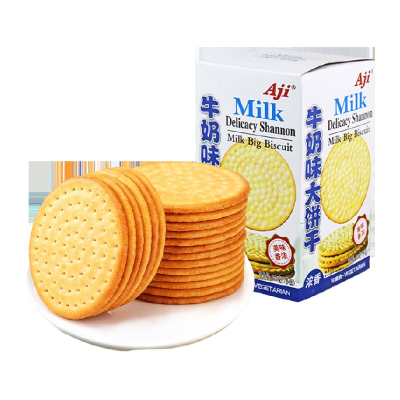 Aji牛奶味草原鲜乳大饼干牛乳味薄脆早代餐独立小包儿童零食
