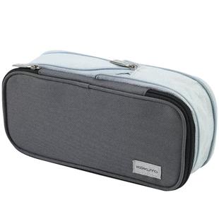 顺丰 R男女小学生多功能铅笔袋收纳包 KOKUYO国誉笔袋大容量双拉链格子印象·多层简约笔袋淡彩曲奇NOViTA