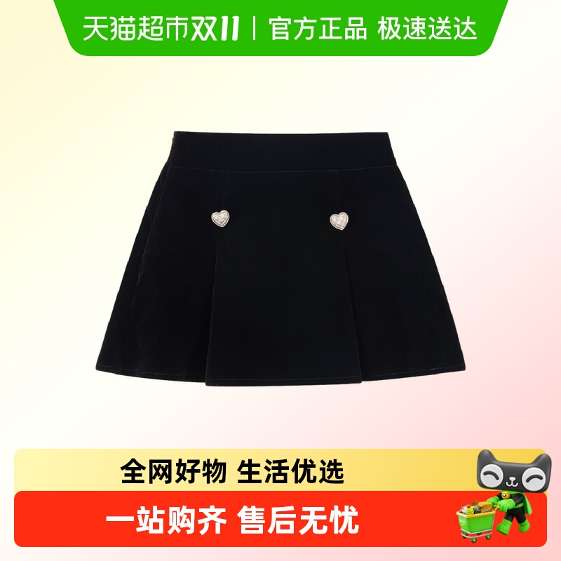 植木童装女童半身裙秋冬2024新款中大童A字短裙半身裙儿童裙子