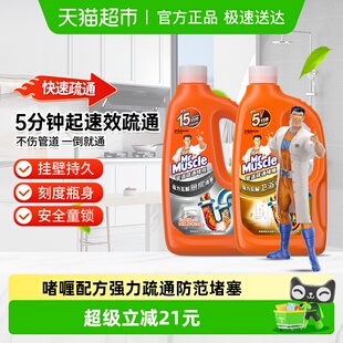 卫浴专用960ml 威猛先生速效管道疏通厨房专用 2瓶 蜜蜂心愿社