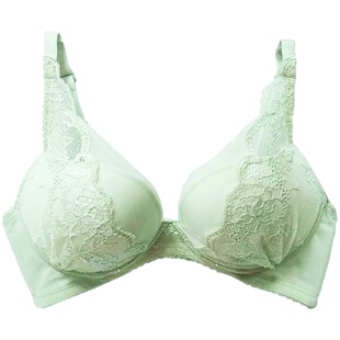 欣姿芳小胸适用厚款文胸深v性感蕾丝调整型收副乳无钢圈内衣6337