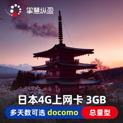 亿点 日本4G流量上网卡docomo手机电话sim卡3G无限流量东京北海道