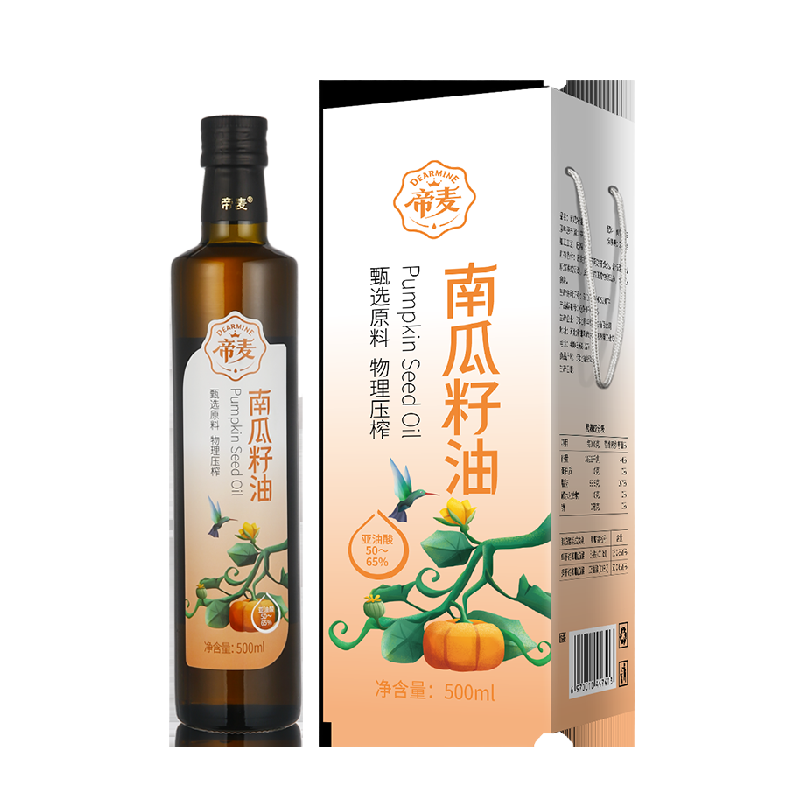 帝麦冷榨纯南瓜籽油食用油初榨南瓜子油500ml,粮油调味/速食/干货/烘焙,亚麻籽油,淘宝优惠券,粉丝福利购,淘宝优惠卷