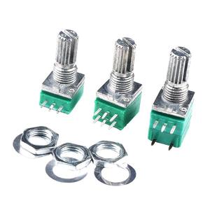 RK097NS G N单联双联电位器B5K/10K/20K/50K/100K音量音响带开关