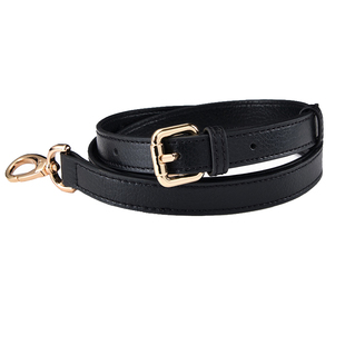 斜挎包包配件真皮女士包带黑色荔枝纹可调节包带加长牛皮细肩带子